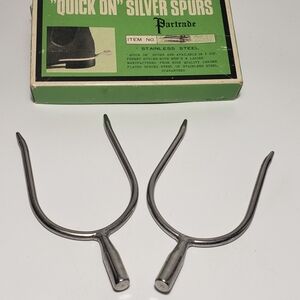 Vintage "Quick On" Partrade Steel Silver Spurs